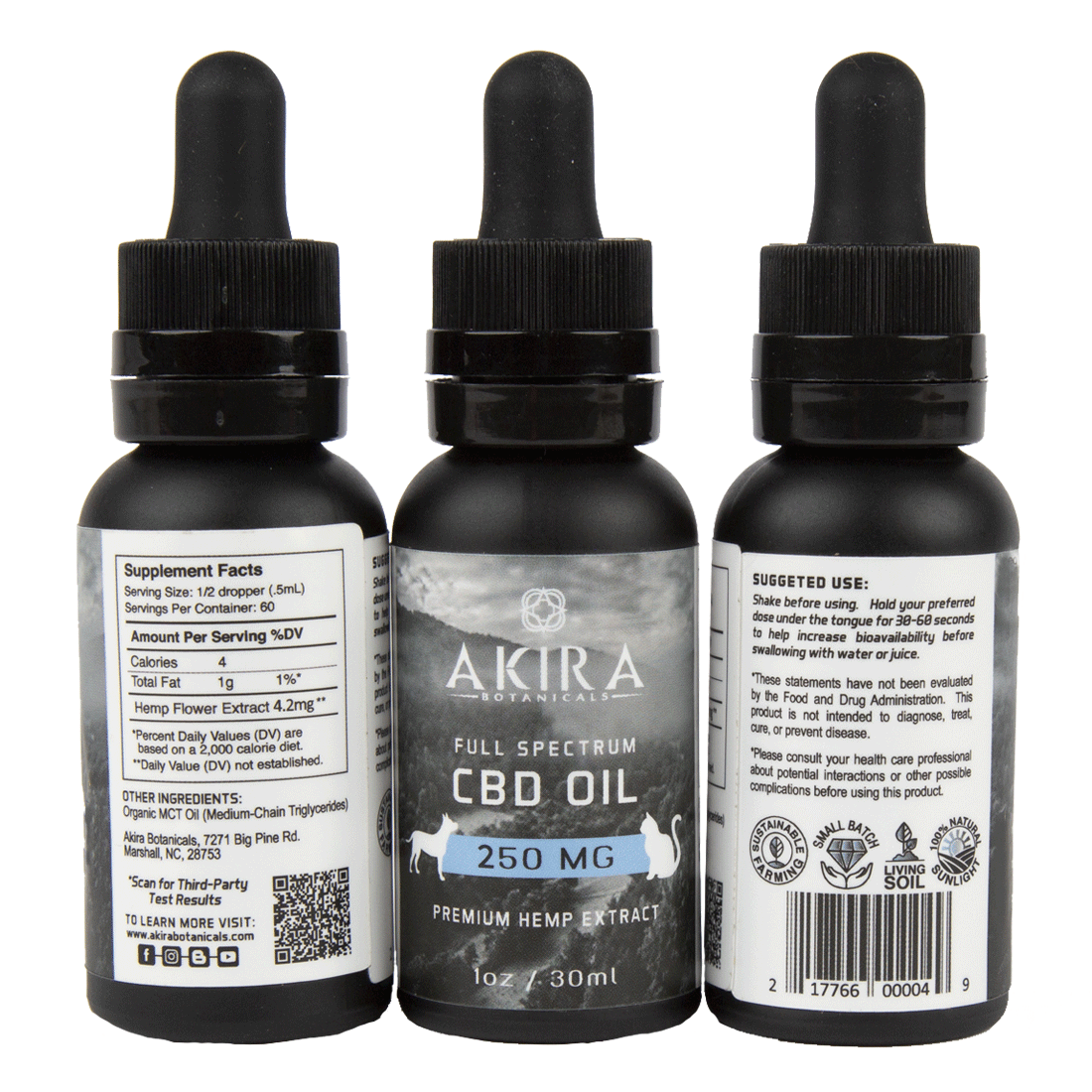 Akira 250mg Full-spectrum CBD Oil