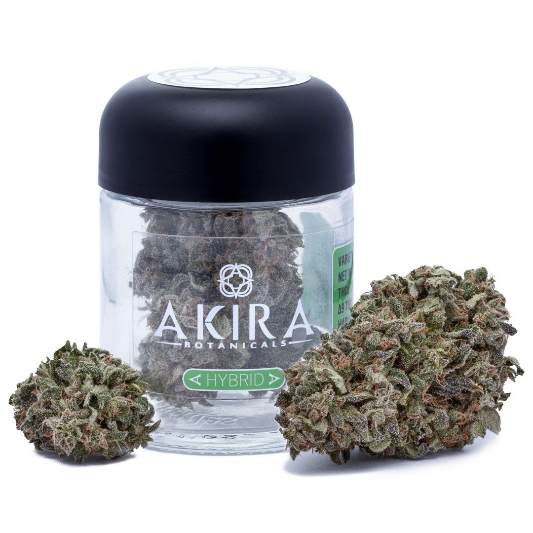 Akira Botanicals Time Trip THCa Flower with packaging