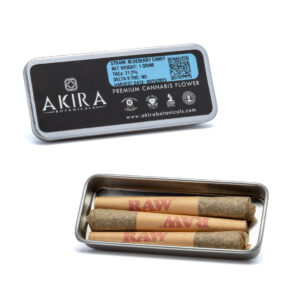Akira Botanicals Blueberry Candy Pre-rolls in box