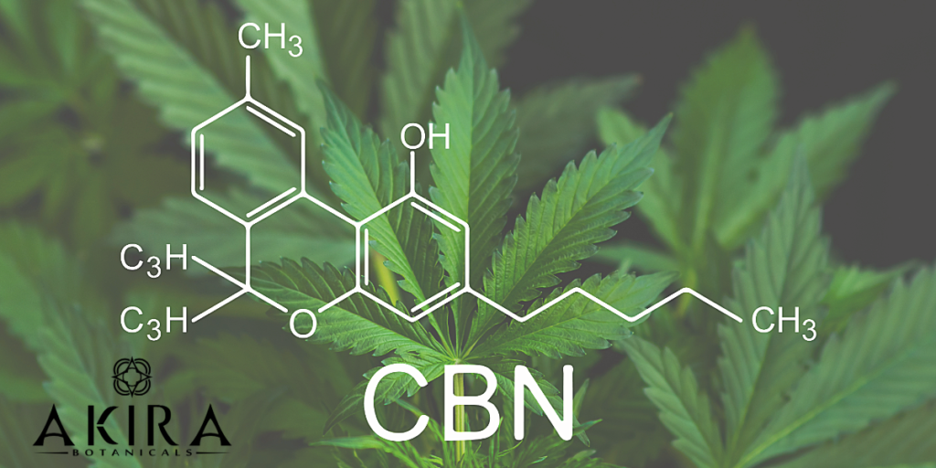 CBN chemical composition overlay of a hemp flower.