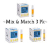 Three variets of Akira Botanicals THCa Live Resin Carts