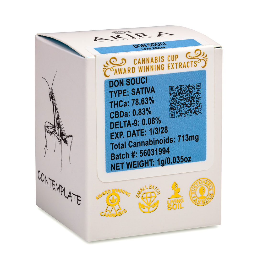 Akira Botanicals Don Souci Live Resin Dabs box