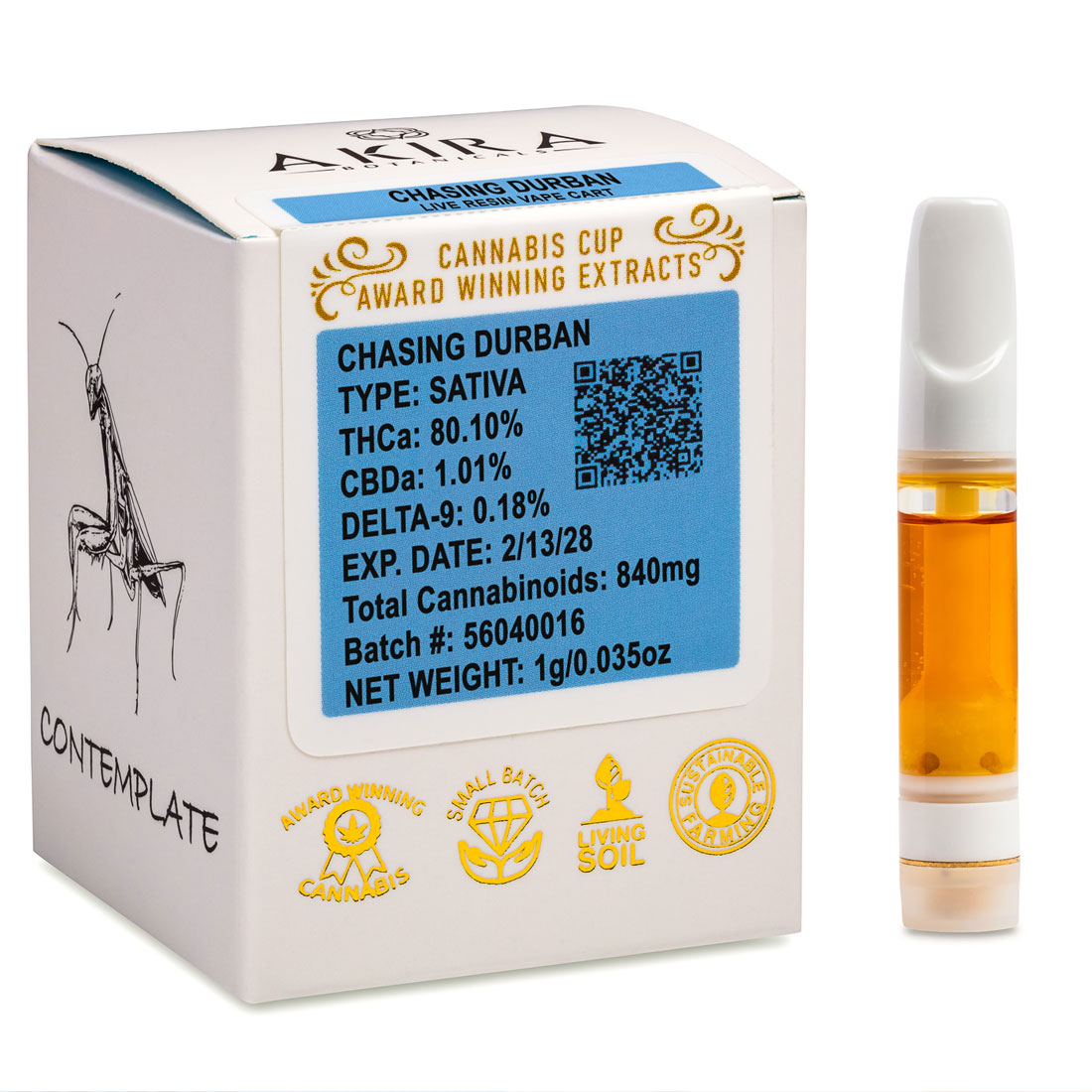 Chasing Durban THCa Live Resin Vape Carto with box
