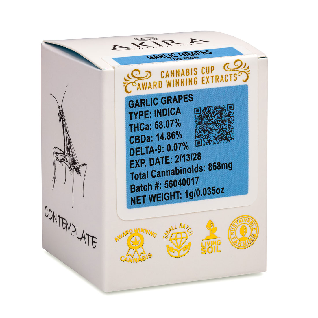 Akira Botanicals Garlic Grape Live Resin box