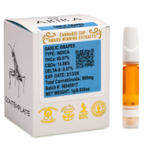 Akira Botanicals Garlic Grapes Vape Cart with box